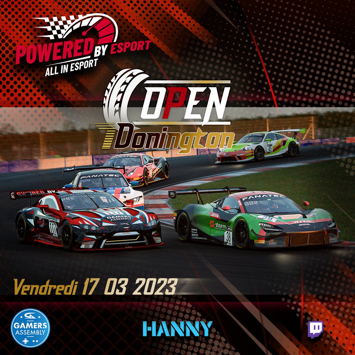 🚗NOUVEL OPEN CETTE SEMAINE !! 🚗

📌le 17/03 sur le Circuit de Donington ! 🇬🇧
🕘Course : 60 minutes
⚖️ Commission en direct
👉Inscriptions : tinyurl.com/mr48c385
🚨Discord : discord.gg/BuTjHApp4C

📺twitch.tv/gatv_joueurs_l…
🎙️<a href="/hanny017tv/">Hanny017TV</a>
 &amp; <a href="/ruubik_/">Ruubik Coin-Tempête</a>

#Simracing #beACC