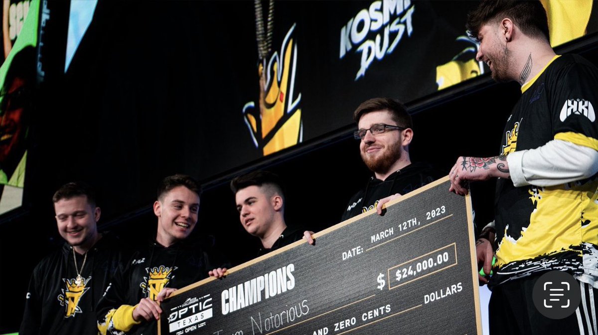 KustmKontrllerz's tweet photo. Congrats to @_TeamNotorious for picking up the win at the #OpTicTexas open! We’ll done guys! Here’s to more Ws moving forward! #TeamNotorious 🎮👑 https://t.co/KjeLDkVWNs
