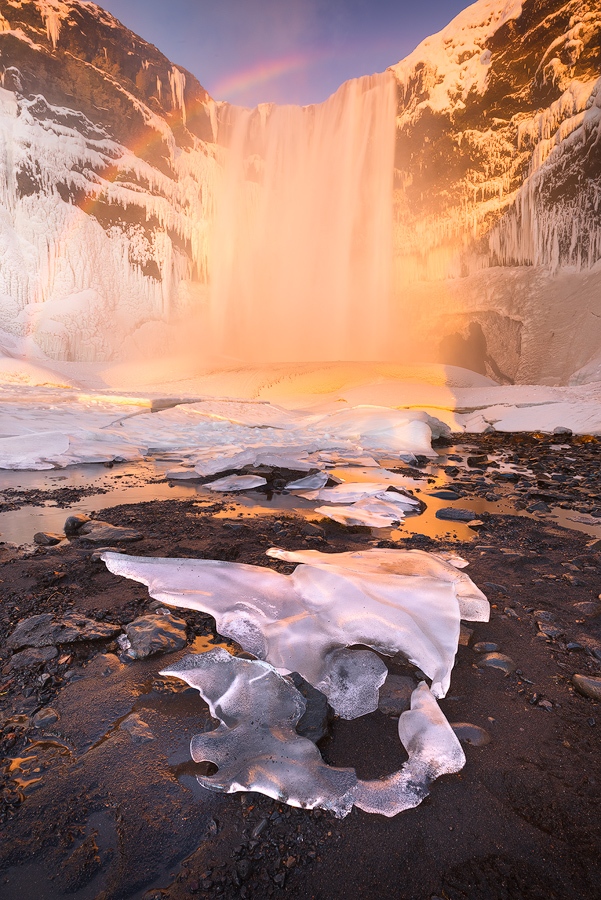Fire, ice and a rainbow ☀️❄️🌈 from my recent trip to Iceland