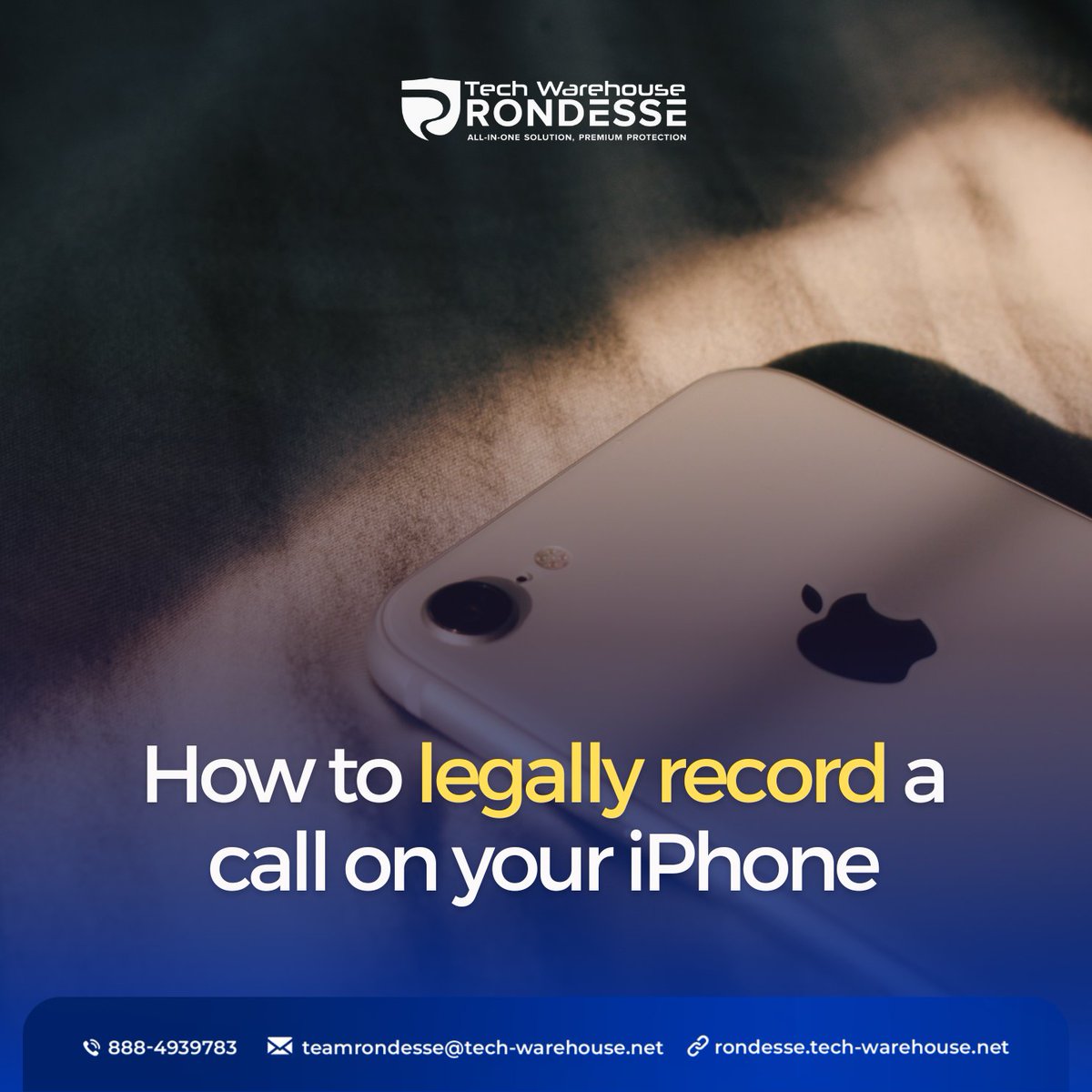 rondesse's tweet image. This latest article provides tips on how to safely and legally record a phone call on your iPhone: zd.net/427JSRn

If you&apos;re looking to learn more about online security, visit: rondesse.tech-warehouse.net

#iPhonehacks #cybersecurity #digitalprivacy #callrecording