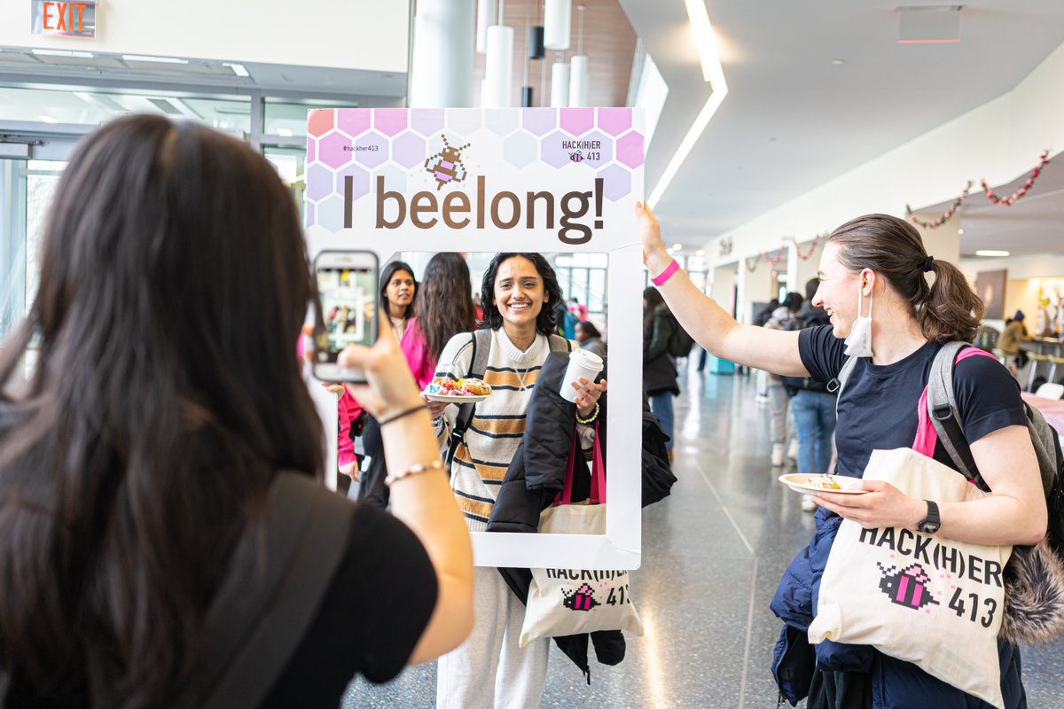 UMassAmherst's tweet image. If you missed the 5th annual Hack(H)er413 event, Don't worry! There's a recap at @manningcics that will jazz you up for next year. Over 300 students participated. "Computing is fun, computing is important, and computing is for all!" #hackher #hackathon cics.umass.edu/news/hackher41…