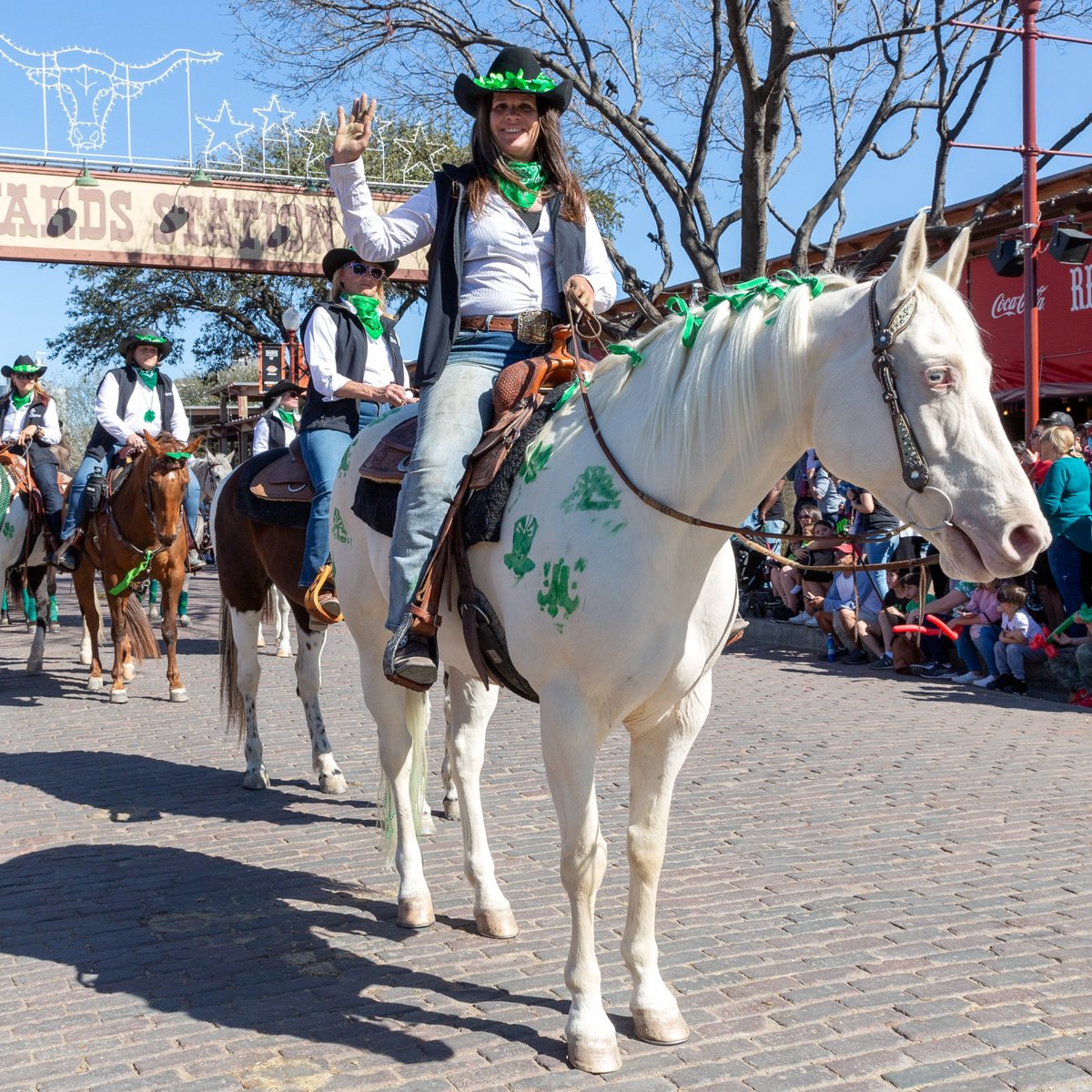 MuleAlley's tweet photo. Come on down to the Stockyards this Saturday, March 18, for an entire day of Irish-Western fun when Cowtown Goes Green!
Join us for a full day of family fun, featuring a spectacular parade and Stockyards Championship Rodeos!
#SpringBreakaway #CowtownGoesGreen #LifeOntheAlley https://t.co/ABx8LezoBJ