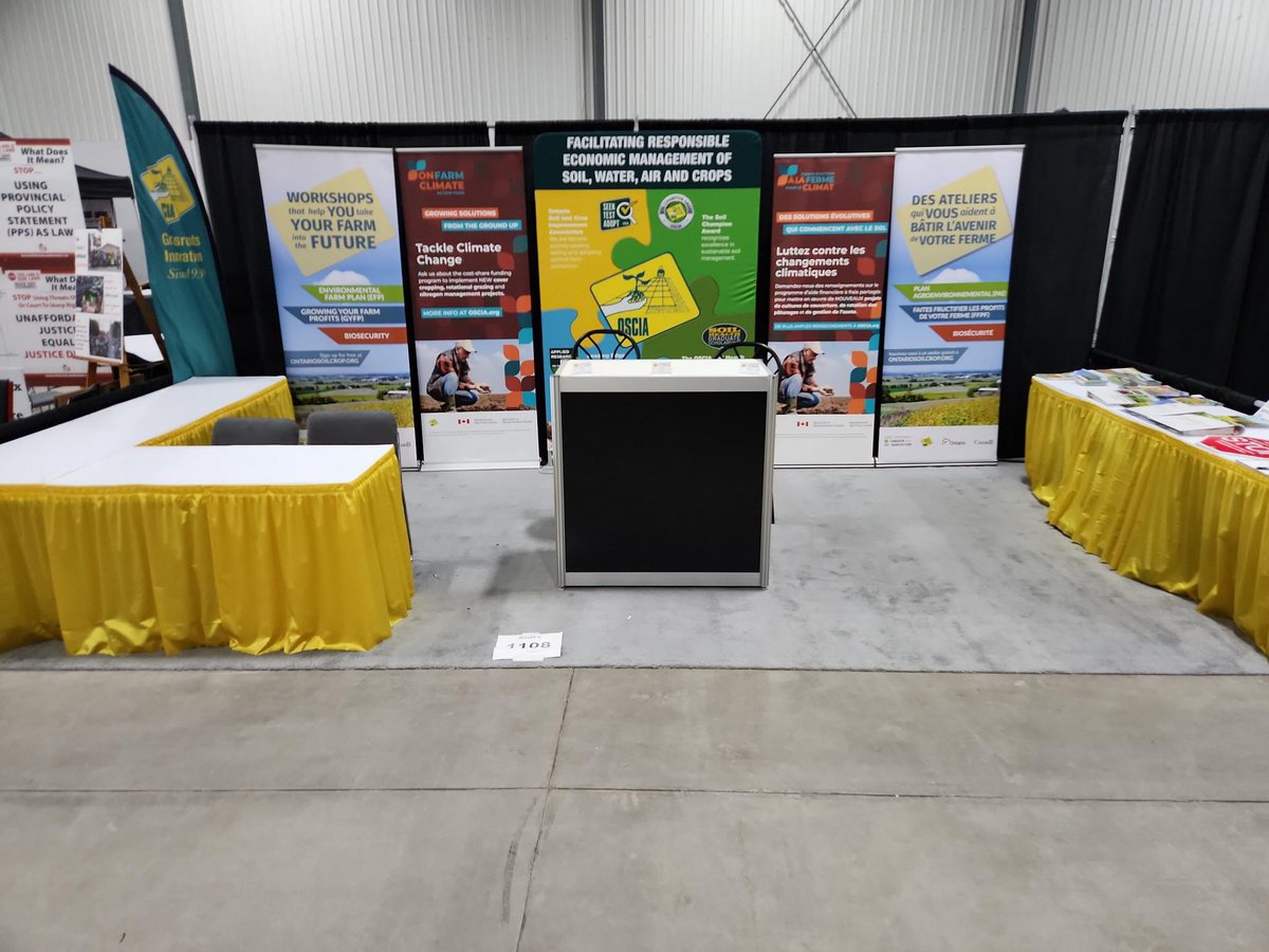 Getting ready to greet you soon at #OVFS23 Come see us in booth 1108 #OSCIA #OFCAF #EnvironmentalFarmPlan