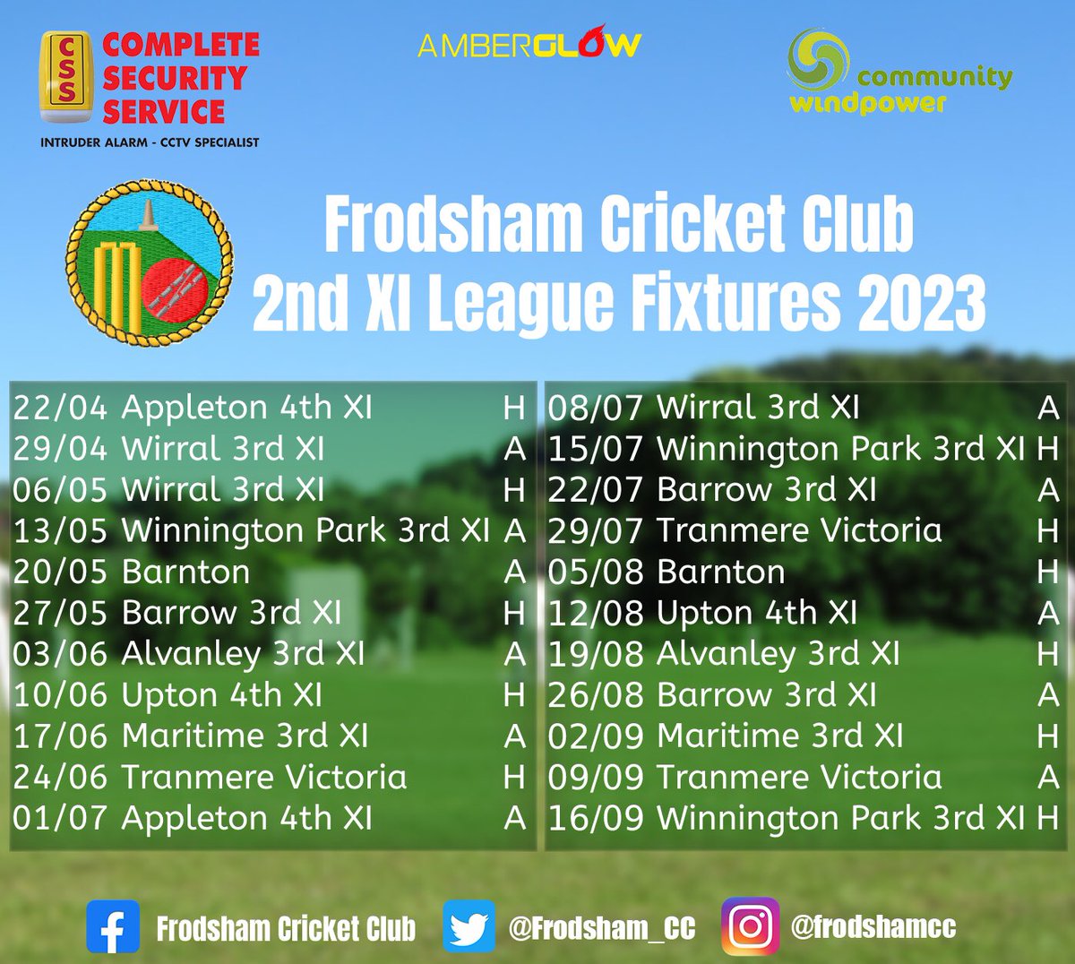 📆 Curing those Monday blues with this seasons fixtures for the 1st &amp; 2nd XI
🏏 Less than 6 weeks to go…!