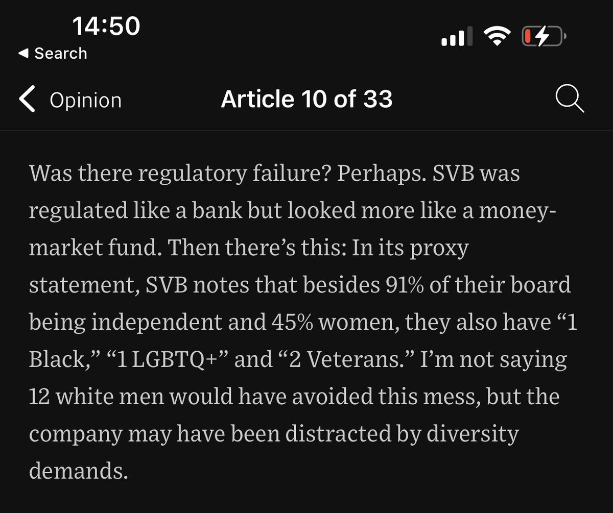 I’ve been meaning to cancel my <a href="/WSJ/">The Wall Street Journal</a> subscription. This is an illogical take on the SVB debacle.