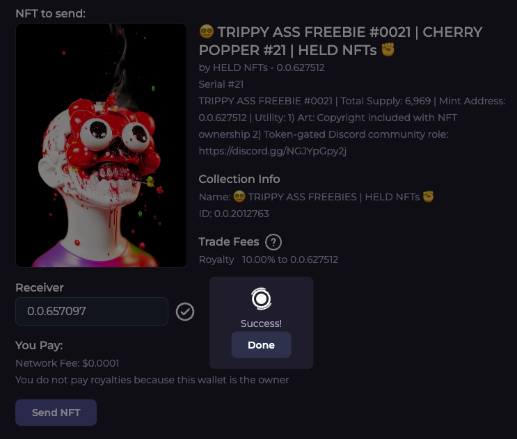 HELDiWanKenHODL's tweet photo. @H_Frens_ @GoodTripApes @aiartofficial TY for holding & being a @GoodTripApes WHALE, @H_Frens_ π
π #TrippyAssFreebie #0021 (1/1) has been sent to your wallet, as your 1st of many #FreeNFTs βΌοΈ
https://t.co/LHiwyo3RoH
Oh, and since you have 10+ #GTAs... stay tuned for π³#WHAPES π
π΅βοΈππ°π³
#LFGROW https://t.co/ljzLGZFk99