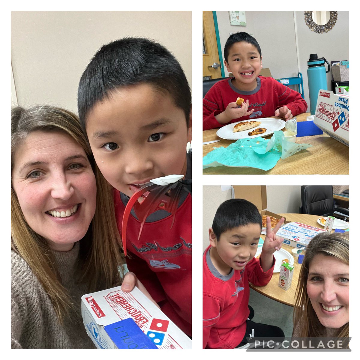 rheshka's tweet photo. When the sweetest guy chooses you for a lunch date - you take it and buy pizza!! @WGWolves1 @PrairieSouth #smilefordays #soproudofthesekids #learningtogether thank you teachers for creating these opportunities ❤️ https://t.co/Z9uRqmiL35