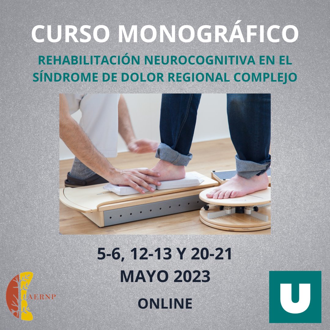 MetodoPerfetti's tweet photo. 📢 Los próximos días 5, 6, 12, 13, 20 y 21 de mayo tendrá lugar el CURSO MONOGRÁFICO DE REHABILITACIÓN NEUROCOGNITIVA EN EL SÍNDROME DE DOLOR REGIONAL COMPLEJO

💻 Realización en modalidad online.

👉🏻 Para más información y tarifas de inscripción: https://t.co/gP1JiANoBK https://t.co/xxhHlJBmc4