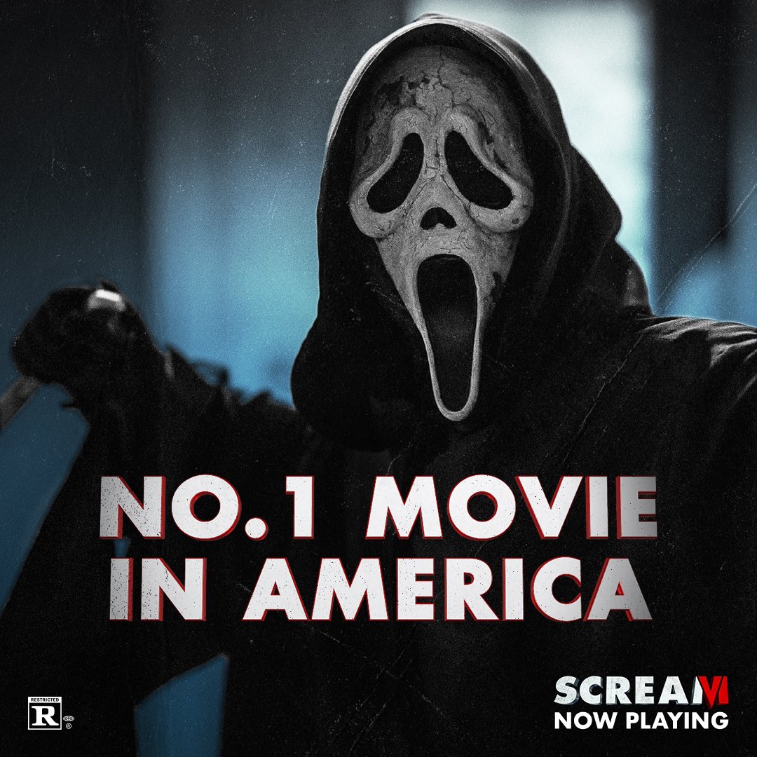 GhostfaceTalks_'s tweet photo. We killed it. Thanks for making #ScreamVI the #1 MOVIE in America! https://t.co/q5LcwZzqAl