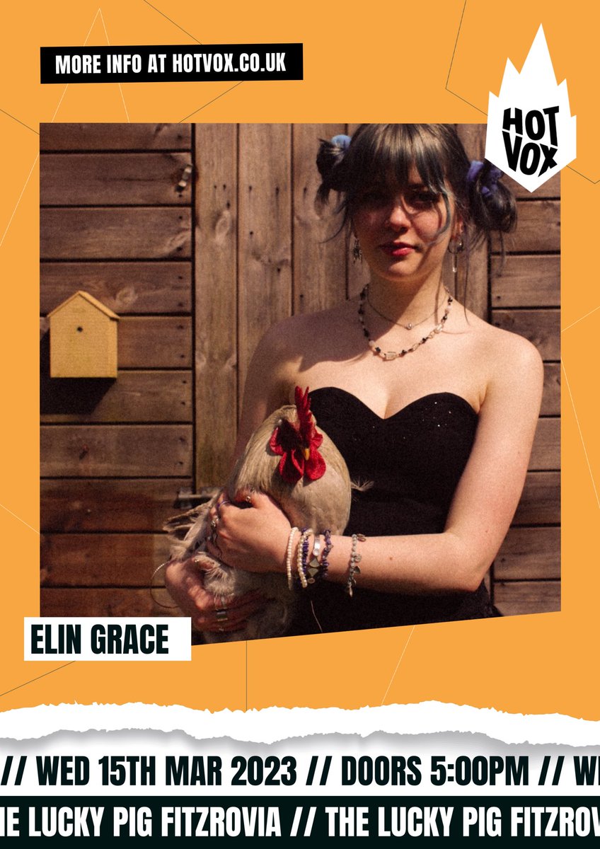 ElinGrace1's tweet photo. Heyyy! If ur in or around London on the 15th March, I’m playing a wee solo set at @TheLuckyPigW1 in Soho! Doors @ 5, Music starts @ 7 and I’m on @ 8 🥳 See you there! <3 

#londongig #london #sohogig #singersongwriter #newartist #elingrace https://t.co/H0tc2fXWqc