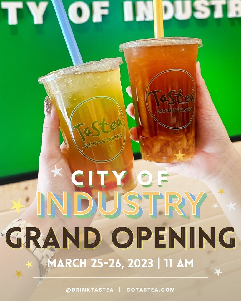 drinktastea's tweet photo. Mark your calendars! Tastea City of Industry's Official Grand Opening is happening on Saturday, 3/25/2023 🎊⁠
⁠
🗓 Saturday, 3/25/2023⁠
⏰ 11AM - 10PM⁠
📍17501 Colima Rd Ste F-1, City of Industry, CA 91748⁠
⁠ https://t.co/EwWENFXsa4 https://t.co/NvsjXbXnzi