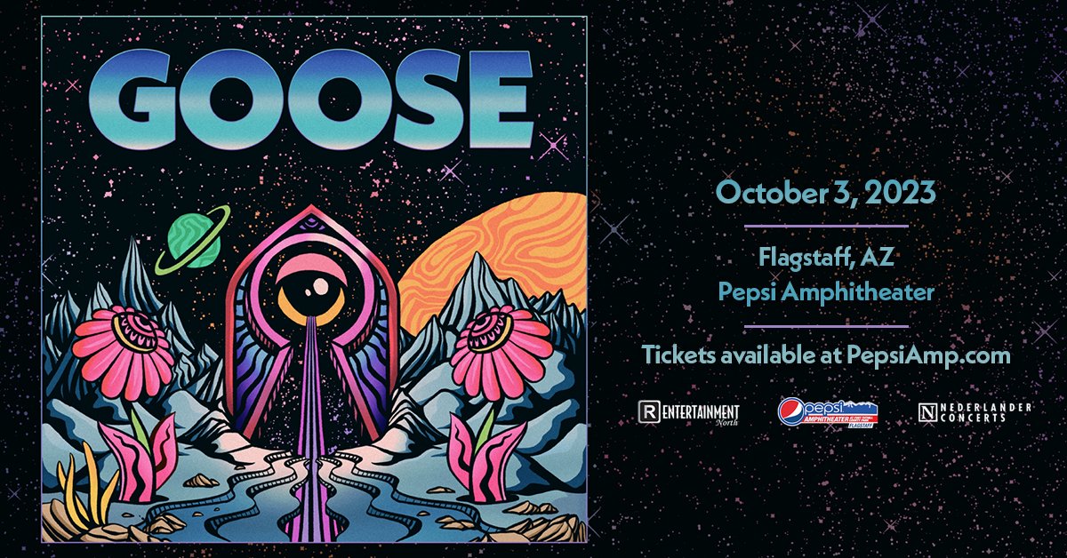 🚨 Attention Flagstaff! <a href="/goosetheband/">Goose</a> are coming to <a href="/PepsiAmpFlag/">Pepsi Amphitheater</a> Tues, October 3rd! Tickets on sale this Friday at 10AM local time.

etix.com/ticket/p/77834…