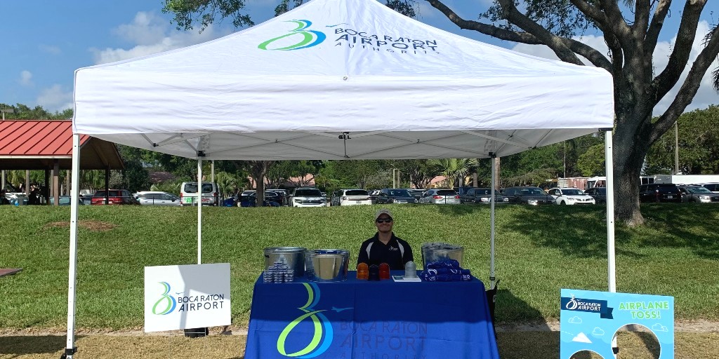 AirportBoca's tweet photo. Thank you @bocachamber for putting on another great cookout! The Boca Raton Airport team had a great time connecting with the community of Boca Raton, thanks to everyone who stopped by our table. #CommunityCookout #BocaRatonAirport #bocachamber https://t.co/Cu5Rbt28xU