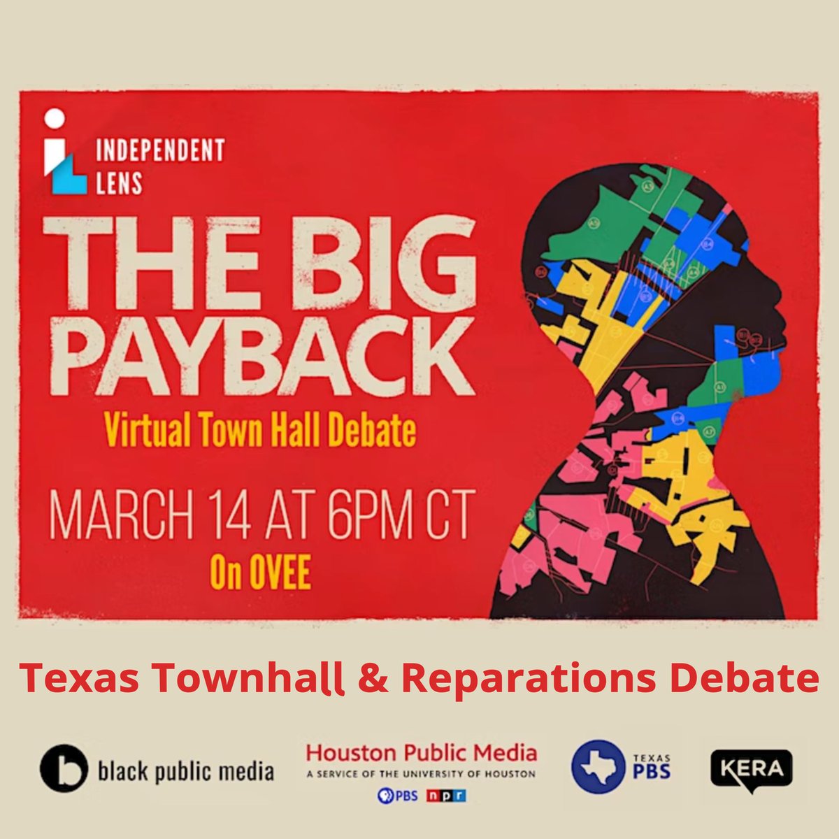 Texas Townhall & Reparations Debate! Join me TOMORROW for a virtual town hall debate on the future of #reparations in America! Register here eventbrite.com/e/the-big-payb… @whitneybdow @RobinSimmons888 @TheConsciousLee @JerryLEADS + @EddieRobinsonJR