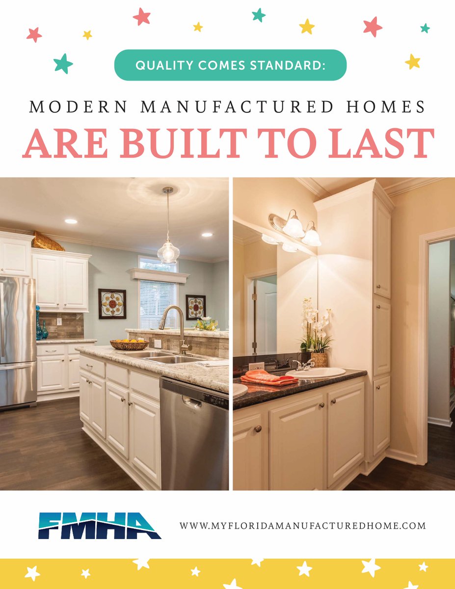 When it comes to #factorybuilthousing, quality comes standard. Why? Because modern #manufacturedhomes are built to last. Learn more about the #craftmanship that goes into #manufacutredhousing: buff.ly/3KUjjpj

#MyFloridaManufacturedHome #FloridaHousing #FloridaCommunity