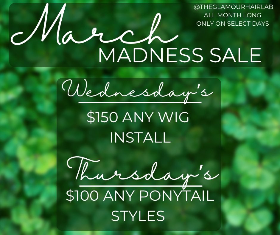 Frontal unit installation 😍
————————
🍀MARCH MADNESS SALE IS HERE🍀
————————
Wednesdays : $150 ANY wig install 
Thursdays : $100 ANY ponytail style
*sale isn’t valid any other day of the week*
————————
•Wash & Blow dry included in EVERY service
————————— 
#dmvhairstylist