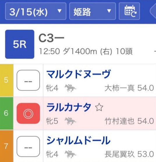 よっしゃい！▶️ホロライブ応援馬券的中！🎯

姫路5R💫ラルカナタ3着！🎯

スタートからハナを主張して、先頭を譲らず逃げの姿勢に
マイペースな逃げで先頭をキープすると、最終直線でも粘りの末脚を披露！
姫路の舞台で好走し、3着入線！
かなたん！ありがとう！🎉  
