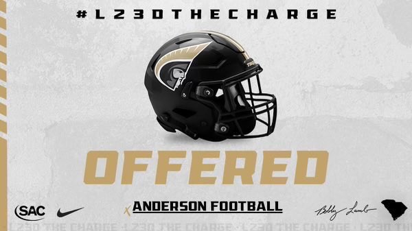j_keaton17's tweet photo. Beyond grateful to announce that after a great conversation with @malikchevry I have received a PWO offer to continue my football career at Anderson University! #L23DtheCHARGE @AUTrojansFB @bobby_lamb @SethStrick11 @coachhick @sumtergamecocks @SumterRecruits @SumterFootball https://t.co/Ds7Gwi07Jz