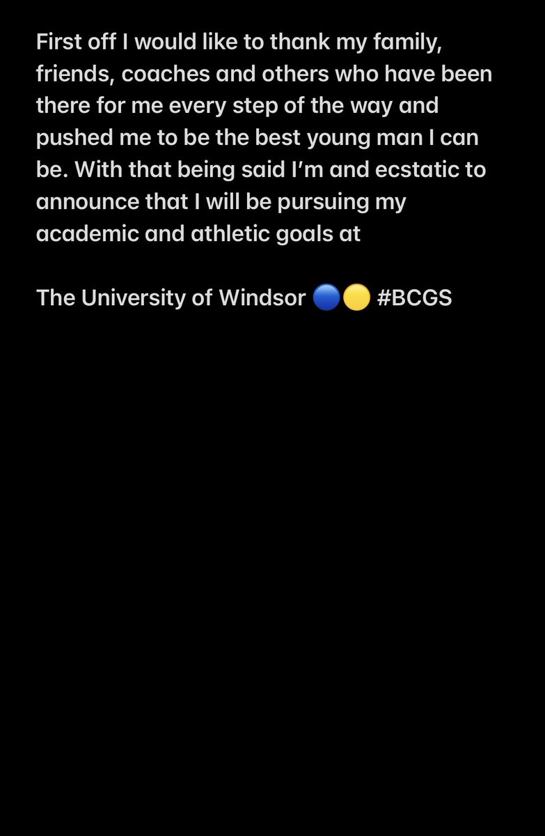 1000% committed🟡🔵‼️#BCGS
<a href="/UWLancerFB/">LancerFootball</a> 
<a href="/Coach_PDonovan/">Patrick Donovan</a> 
<a href="/CoachVaikla/">Nathaniel Vaikla</a> 
<a href="/CoachCircelli/">Jean-Paul Circelli</a> 
<a href="/CoachBeardy/">Randall Beardy</a>