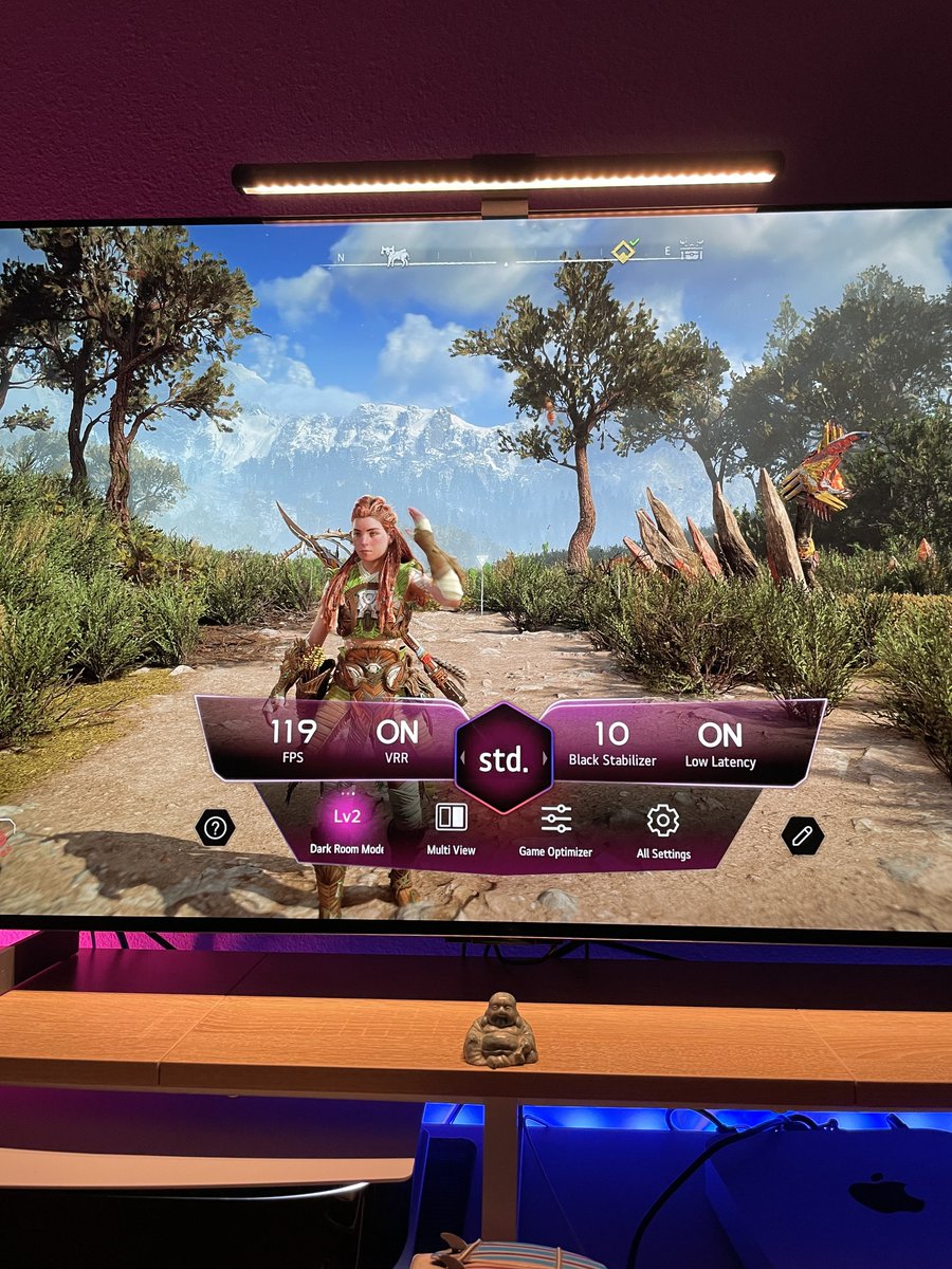 iridelife's tweet photo. Finally figured out how to run #120fps on #PS5 but I guess #HFW is the only game that currently supports it? #HorizonForbbidenWest #LGC2 #oled https://t.co/SzkBwT4SyW