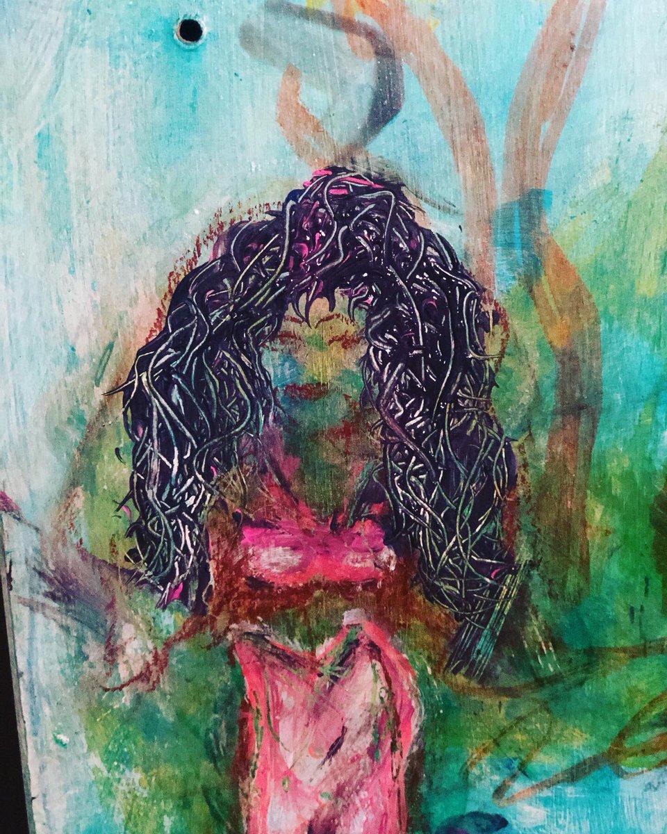 Check out this beautiful mermaid my friend Pam Trevino painted!!!!! So awesome!!!!!!!#mermaidart #MermaidMonday #Mermaid #acrylicpaint #contemporaryart