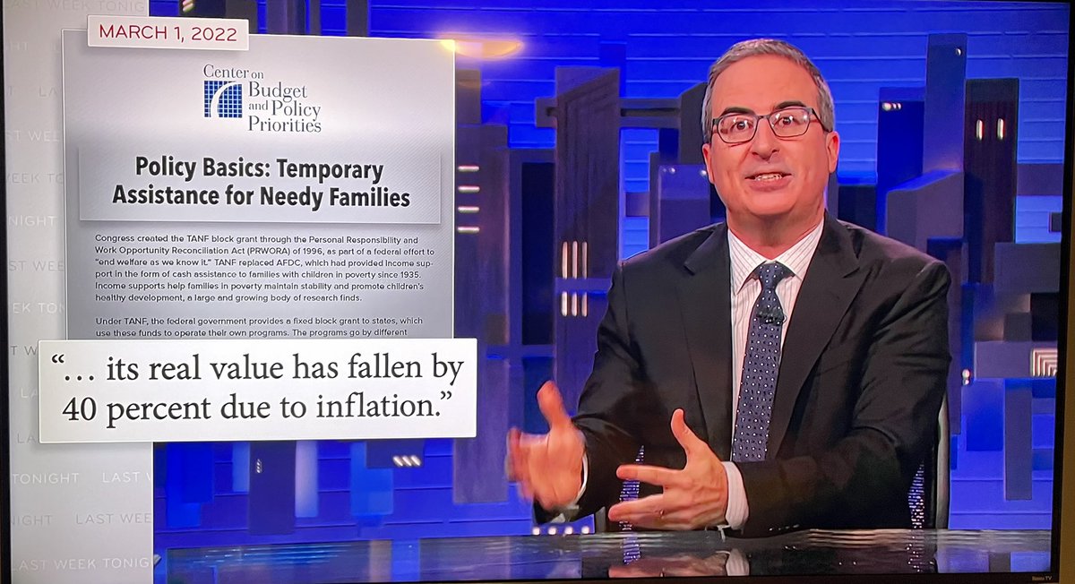 PeggyBaileyDC's tweet photo. Thank you @LastWeekTonight for the excellent job highlighting the racism &amp; paternalism of the current #TANF program. And fitting in the nugget on child support. 👍🏽

Glad @CenterOnBudget could help - @Thompson_TANF, @Diana_AzevedoMc, Aditi Shrivastava, &amp; LaDonna Pavetti https://t.co/AveuMxOz02