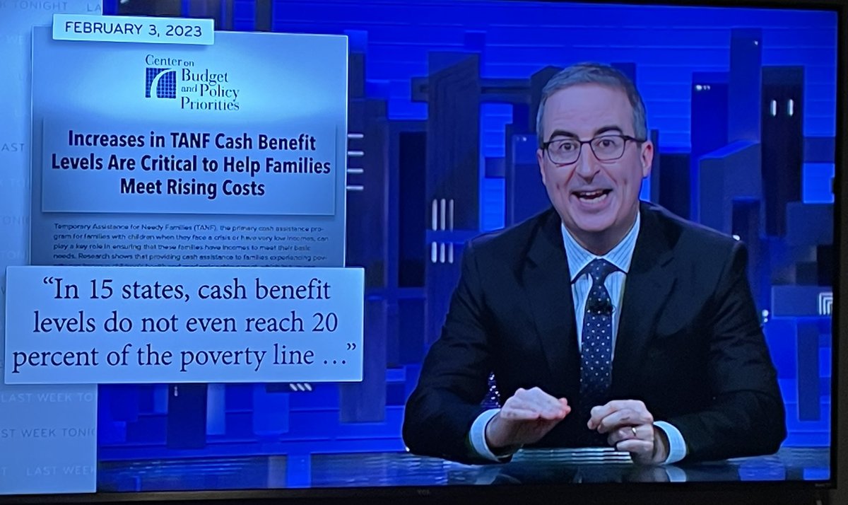 PeggyBaileyDC's tweet photo. Thank you @LastWeekTonight for the excellent job highlighting the racism &amp; paternalism of the current #TANF program. And fitting in the nugget on child support. 👍🏽

Glad @CenterOnBudget could help - @Thompson_TANF, @Diana_AzevedoMc, Aditi Shrivastava, &amp; LaDonna Pavetti https://t.co/AveuMxOz02