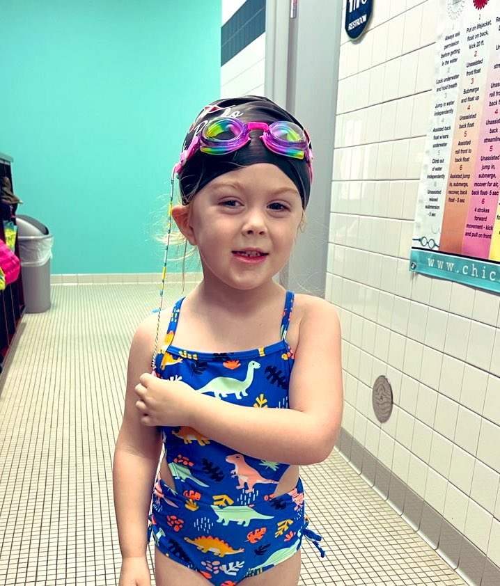 MrsPShaughnessy's tweet photo. When you go to your first swim lesson rocking a Lincoln-Way Central polo cap @lwcswimpolo https://t.co/gzvZVwZ2wc