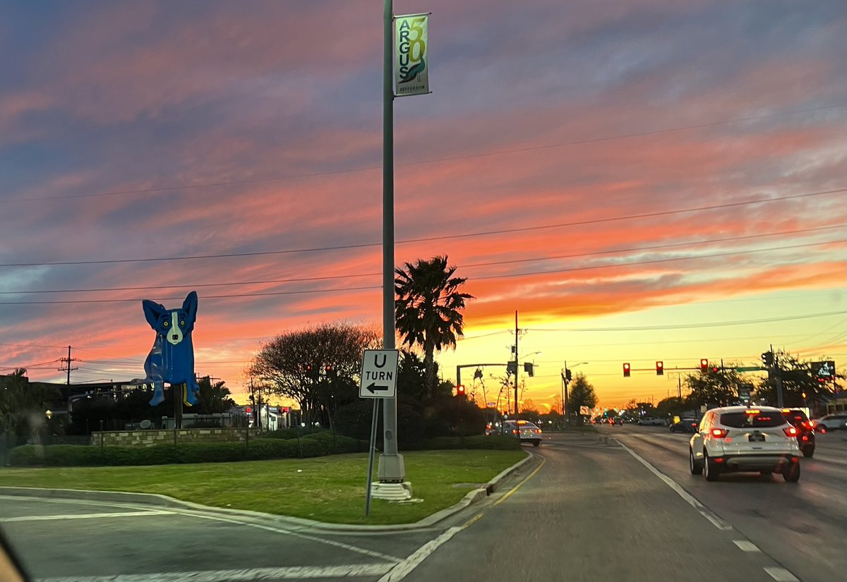 Admiring this gorgeous sunset we are having here in #Metairie…along with this 65* degrees weather…
