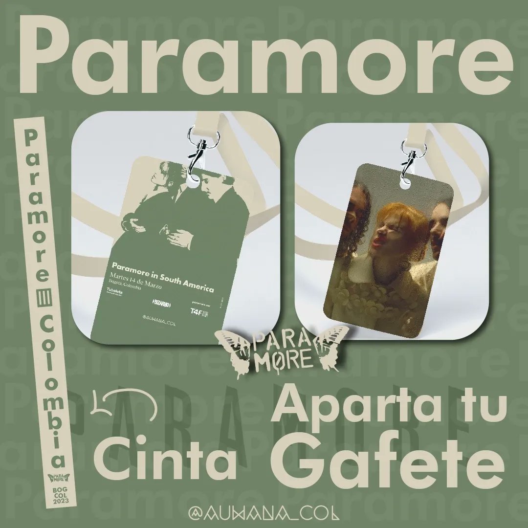 Auwanacol's tweet photo. Holaaaaaa, mañana vamos a estar vendiendo estos bonito recuerdos del concierto, puedes pedirlo en el instagram @auwana_col
#Paramore #ParamoreEnColombia #Parafamily https://t.co/9L7Bq2SQ9e