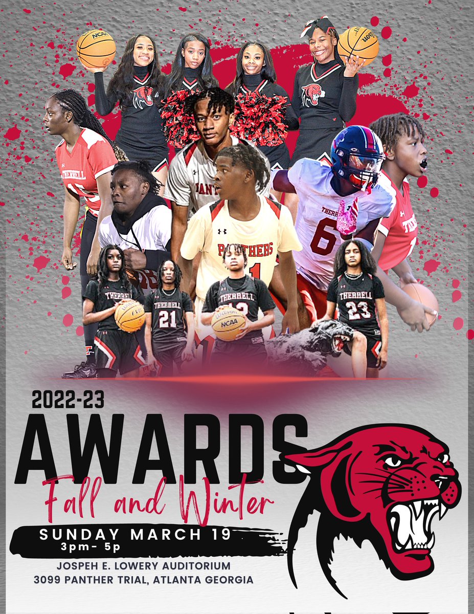 Can't wait for this!!! Fall/Winter Awards Ceremony for hardworking athletes!!! Let's get it! #HypeMeUp 🗓️ Sunday, March 19 📍 DM Therrell HS Joseph E. Lowery Memorial Auditorium
