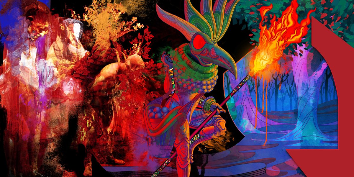 CarlYonder's tweet photo. @thepropgallery Madman’s Charge. Ink and digital. 48x24 inches. https://t.co/RLt0pPZ3v1