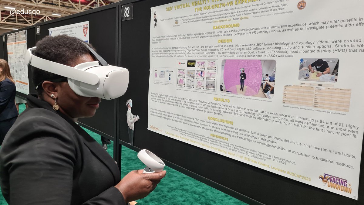 Today we've presented this proposal at the most important congress of Pathology, #USCAP2023 <a href="/TheUSCAP/">USCAP</a>, in New Orleans: virtual reality and the metaverse implementation in Medicine and Pathology.
Thank you Isabel, Franco, Clemente, Marta, Fuen and Nico 🙌🏽.
 #MedEd #VR <a href="/HolopathVR/">Holopath VR</a>