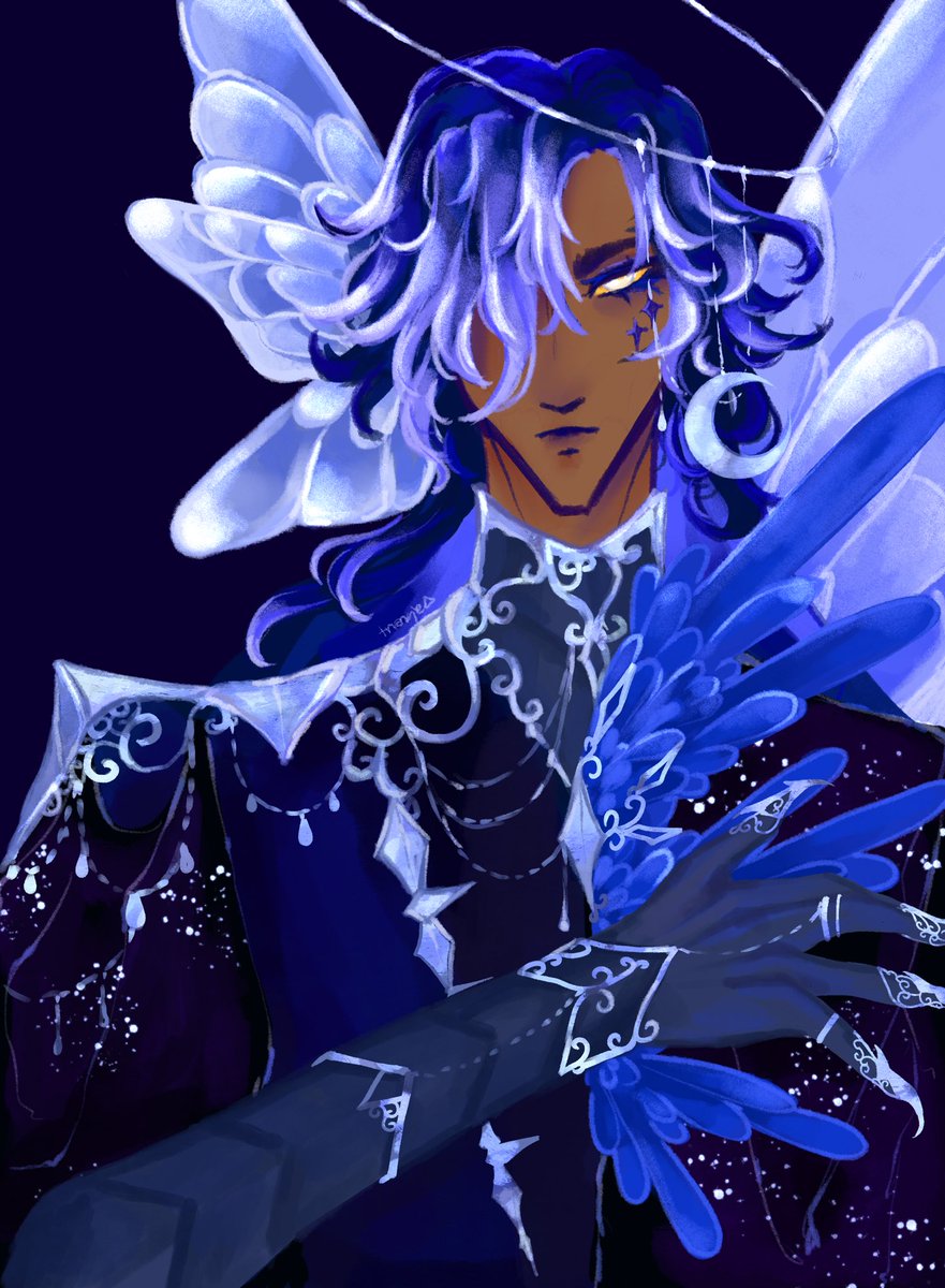 worme___'s tweet photo. Lunare, god of despair and the personification of depressed, but well dressed  🌙 https://t.co/ClagY0c5I4