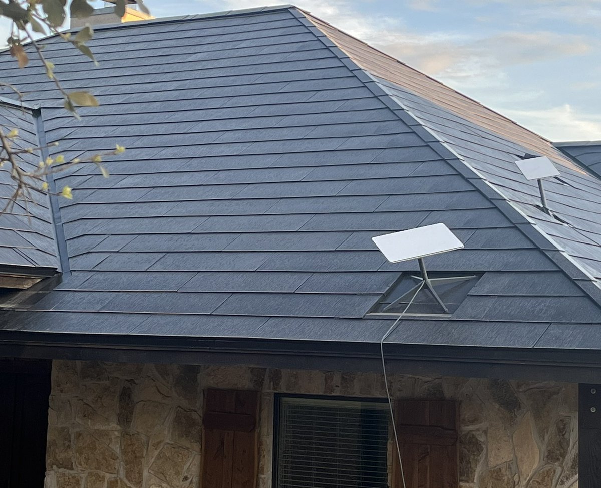 Might be the only person on earth with two <a href="/SpaceX/">SpaceX</a> Starlinks AND a <a href="/Tesla/">Tesla</a> roof.   Next up will either be a Cybertruck or a ride on top of an Atlas V.  <a href="/elonmusk/">Elon Musk</a> let’s gooo!   #TexasHillCountry