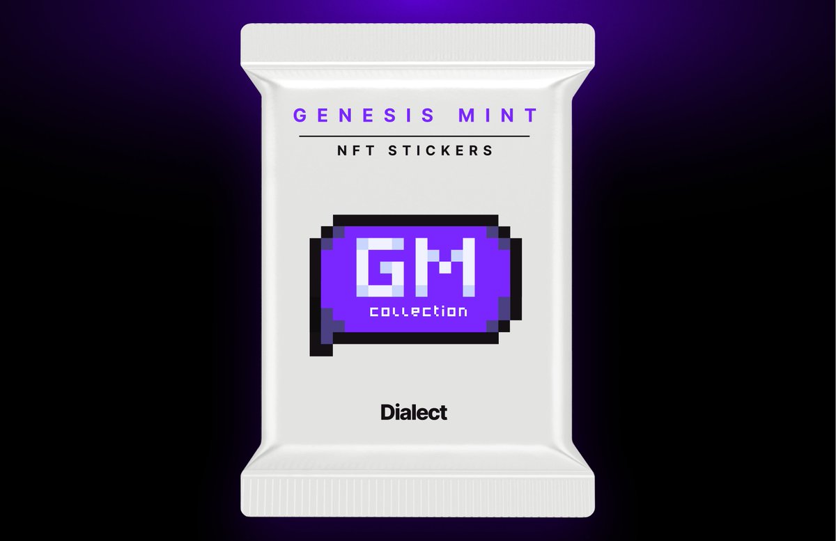 saydialect's tweet photo. gm 🟣

📸 Snapshot update: check your Dialect.

We just airdropped the Genesis Mint (GM) Sticker Pack to all our early access users

GM Pack holders will be making history by minting the first compressed NFTs on @solana

so, wen mint? 👇 https://t.co/zuaMk9V7D8