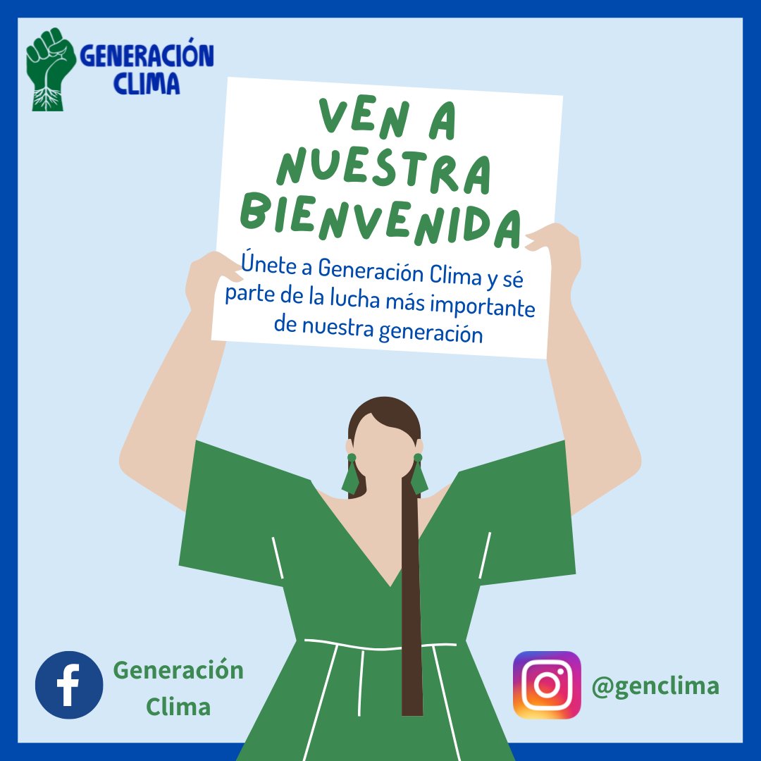 generacionclima's tweet photo. ¿Eres joven y te preocupa la crisis climática y ecológica? ¿Quieres saber cómo podrías involucrarte en una nueva organización dedicada a lograr un mundo habitable y justo?

Inscríbete a nuestra primera Reunión de Bienvenida: https://t.co/YJD5XtHXG3 

¡No te la pierdas! https://t.co/EMGb2ZtsWy