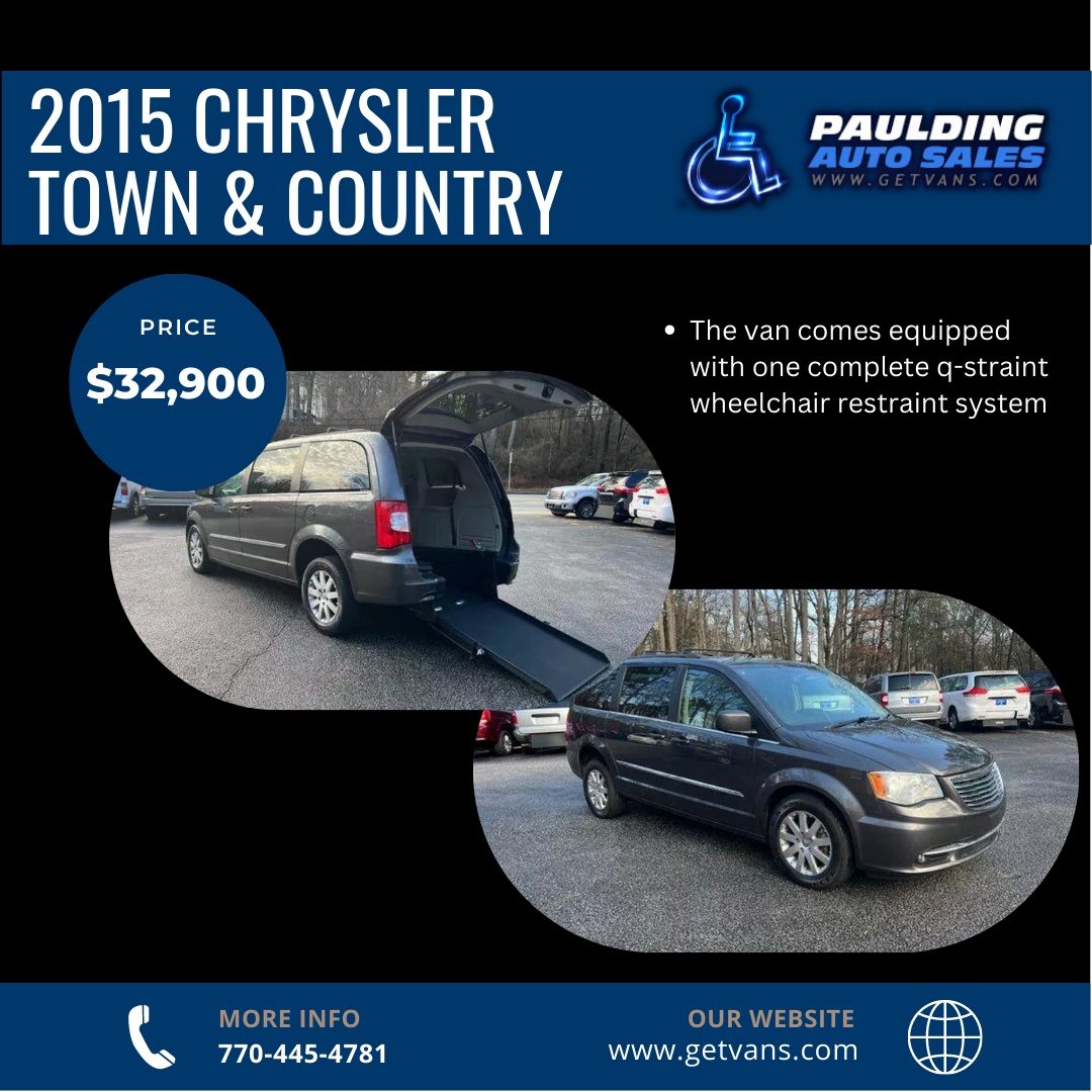 Choose the 2015 Chrysler Town & Country and experience the freedom and flexibility to go wherever you want, whenever you want. 

👉Contact us today!

#drivewithus #carloans #auto #autosales #pauldingautosales