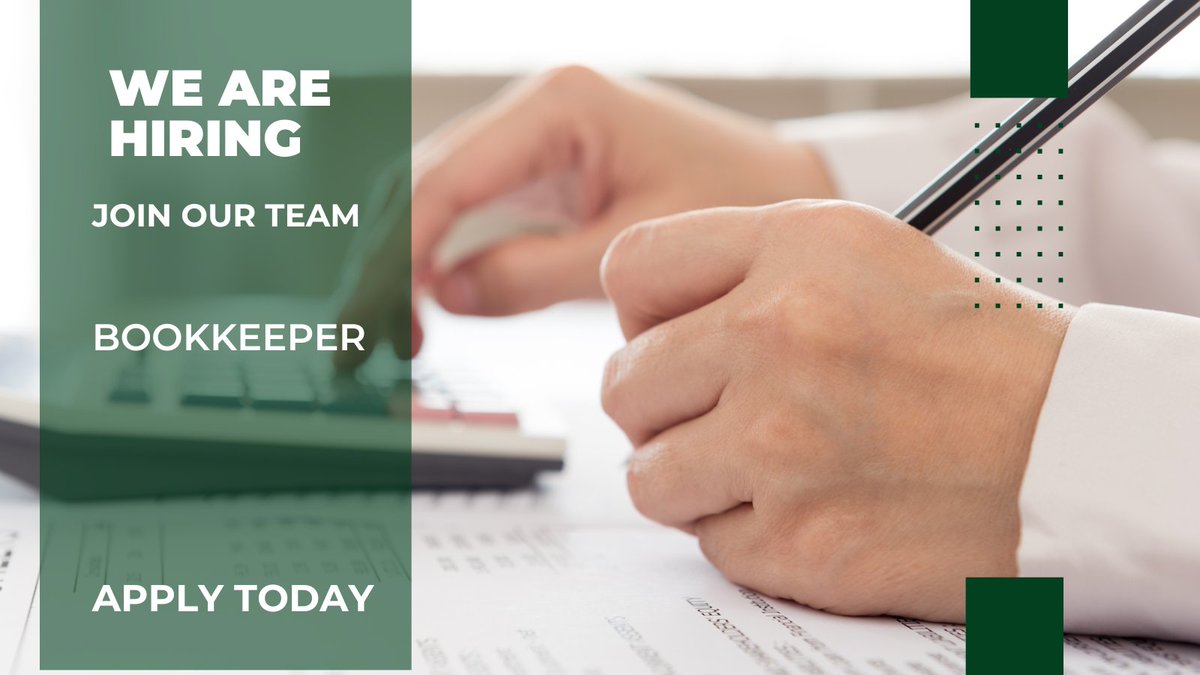 We're looking for a Bookkeeper to join our team! Responsibilities include bookkeeping, receptionist &amp; general office duties.

Apply here: bit.ly/2023JOBS