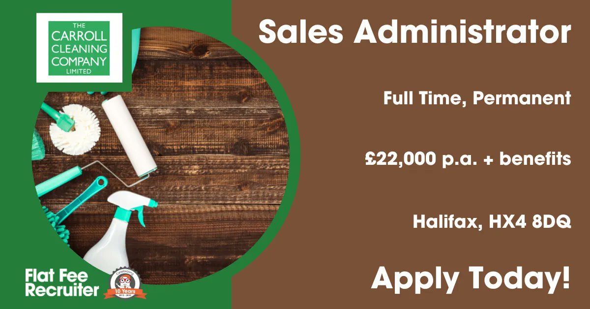 FFRecruitment's tweet image. Could you be Carroll Cleaning’s next Sales Administrator? If you’re a driven individual with a proactive attitude towards achieving goals, this is the perfect opportunity for you. Apply now:

buff.ly/3yyRzCt 

#SalesAdmin #Administrator
