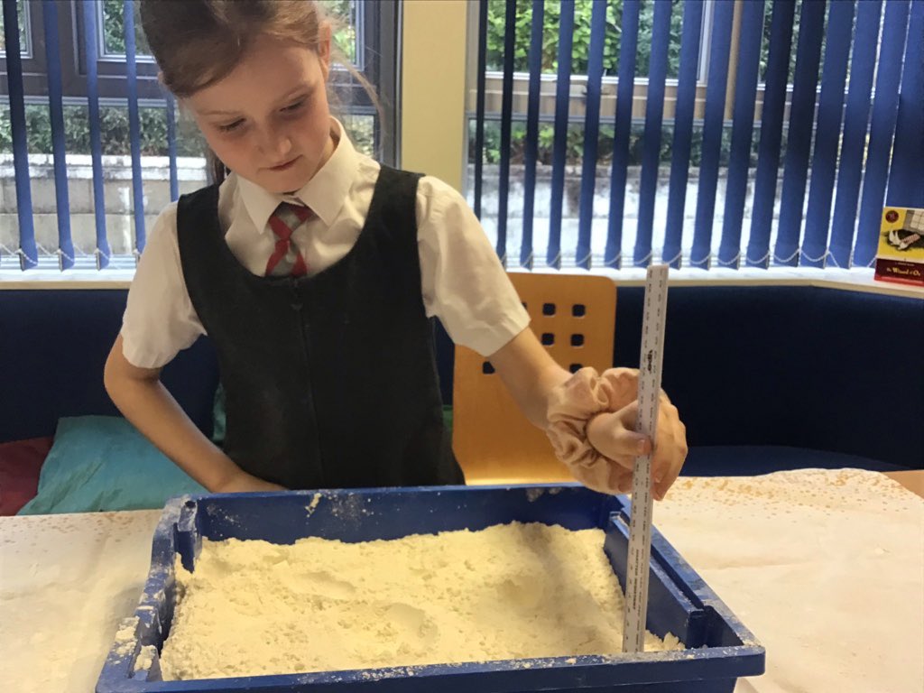 StAnnesKnowsley's tweet photo. Year 6/5 children loved experimenting with how Moon craters were created during our work on #BSW2023 @CAHKnowsley #sacpskinspire #sacpskscience https://t.co/qaQiXQRtxG