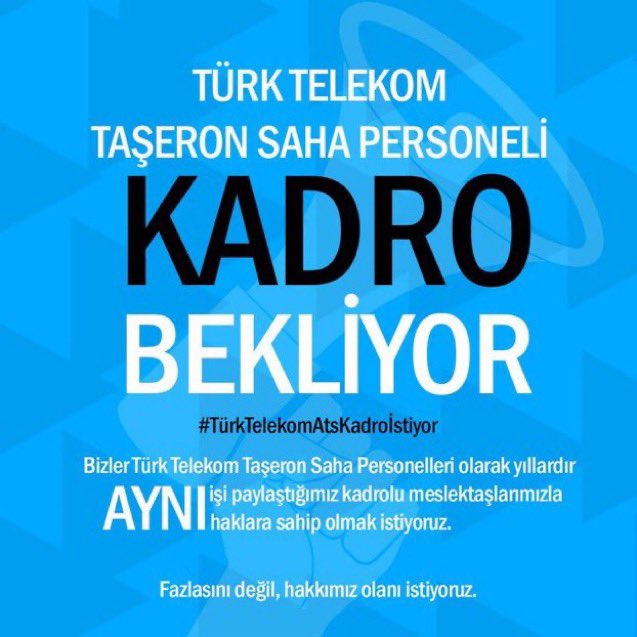 TaşeronaKim KadroVerecek

Dosya dosya çalışıyoruz dediniz Sayın Bakanım <a href="/vedatbilgn/">Vedat Bilgin</a> 
 <a href="/csgbakanligi/">T.C. Çalışma ve Sosyal Güvenlik Bakanlığı</a> aynı anda birden fazla dosyada çalışmaya muktedirdir.
<a href="/tcbestepe/">T.C. Cumhurbaşkanlığı</a> bu işi hızlandırmalıyız.
Sayın Cumhurbaşkanımız <a href="/RTErdogan/">Recep Tayyip Erdoğan</a> talimatıdır.
<a href="/VeliSolak/">Veli SOLAK</a> 
TaşeronSandiga KadroluGitsin