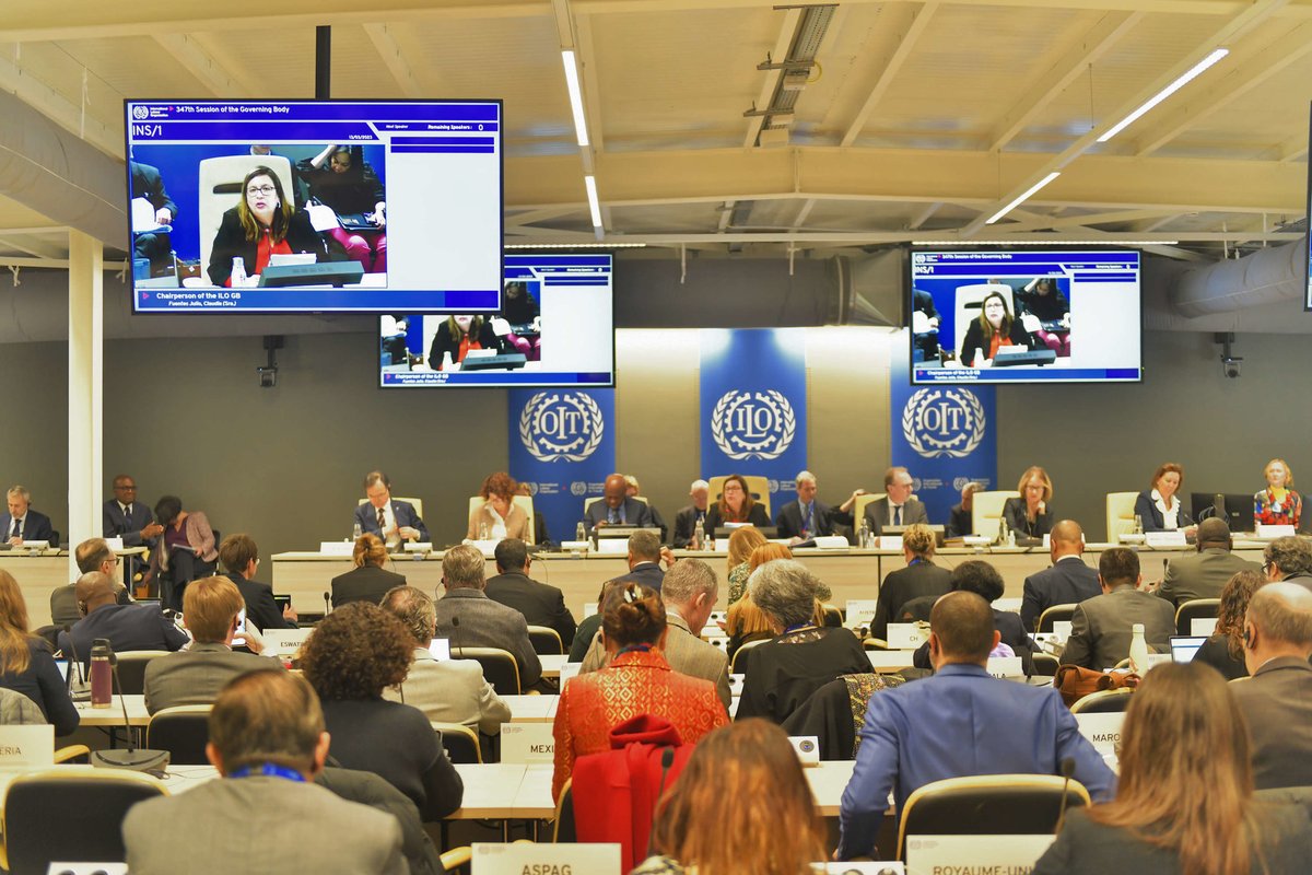 The <a href="/ilo/">International Labour Organization</a> Governing Body starts today! 

It brings together the ILO's government, employer and worker membership.

Discussions will include world of work developments in Member States and proposals for a Global Coalition for Social Justice. 🤝