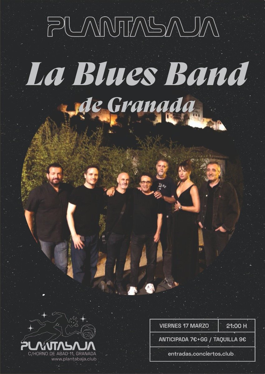 🔥 La legendaria Blues Band de Granada, con Sandra Morales 🎤como vocalista y José Luis Pizarro 🎸 a la guitarra, vuelve a <a href="/salaplantabaja/">Planta Baja</a> el próximo V17Mar.
🎟 Anticipadas 7+0,70€ g.g. solo en nuestra web: conciertosengranada.es/conciertos/390…