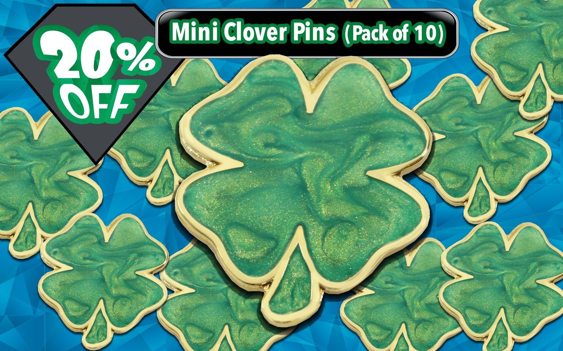 St. Patrick's Day is coming up soon and SymbolArts is offering 20% off these Mini Clover Pins Pack of 10. Get yours today &amp; avoid getting pinched on Friday!

symbolartsshop.com/collections/sa…