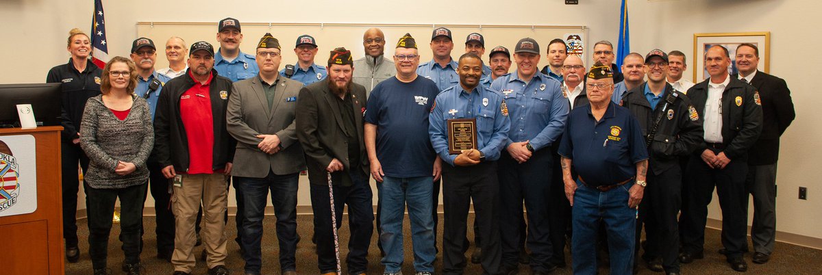 EdmondVFW4938's tweet photo. Congratulations to Les Leach VFW Oklahoma EMT of the Year, VFW 4938 Firefighter &amp; EMT of the Year, VFW District 9 Firefighter and EMT of the Year. Thank you @EdmondFireDept for hosting us to award this honor. @CityofEdmond always putting the best forward. https://t.co/15LHCxneDx