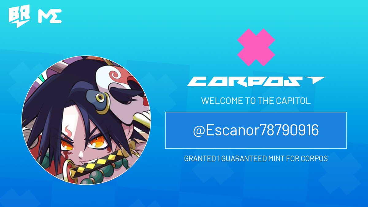 nameisntnormal's tweet photo. Welcome @Escanor78790916 ⚔️

Your application for Corpos OG Whitelist has been accepted. We have assigned your role in Discord.

See you in The Capitol 🫡 https://t.co/kjXaiw1JTB