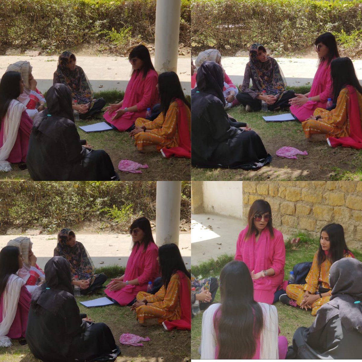 GirlsWingAPMSO's tweet photo. Meeting of Girls Wing Team KU, This Meeting is Regarding new Joinings. Central Cabinet member Yamna Javed Baji was present there on behalf of Central Cabinet member Urooj Khan Baji at University of Karachi.

@ukuroojkhan2 @90Rayhanshah
@SaqibAjaz1 @AbuBakarMQMP

#ApmsoGirlsWing https://t.co/96Pb1Oa4nW