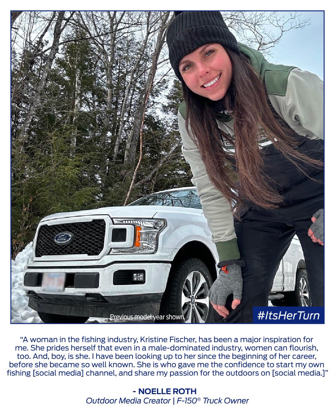 Ford Motor Company on X: Meet Noelle, a fishing enthusiast and F-150® truck  owner. #ItsHerTurn #WomensHistoryMonth  / X