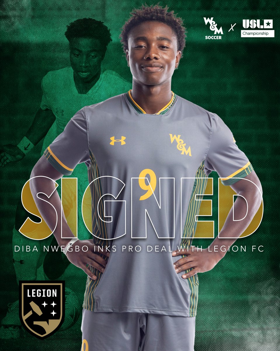 WMTribeMSoccer's tweet photo. 𝙎𝙞𝙜𝙣𝙚𝙙

Diba Nwegbo inks a pro deal with @bhmlegion in the @USLChampionship. 

📰 https://t.co/2OIKVWZaLS

#GoTribe https://t.co/MsVx7wh3Zx